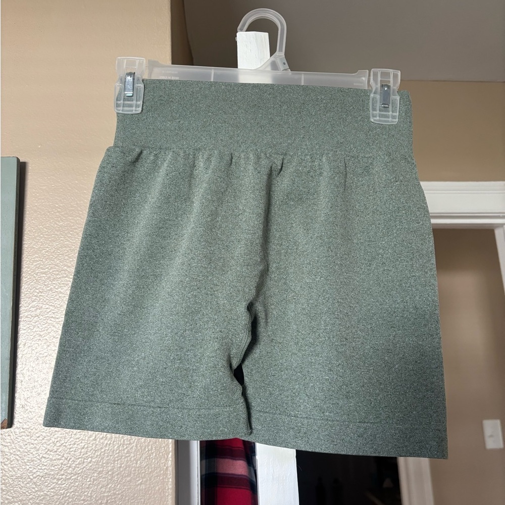 High-Rise Olive Bike Shorts for Women